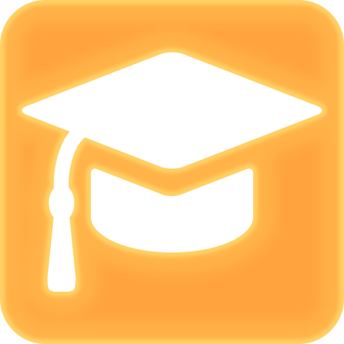 Icon of the hat worn by graduating students from a university or tertiary educational institute. This represents education